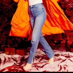 Never been worn High waist, straight leg, split side, fashion nova jean size 9